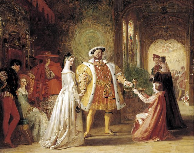 Henry VIII's first interview with Anne Boleyn by Daniel Maclise