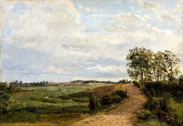 Road across the hills. Study by Dankvart Dreyer