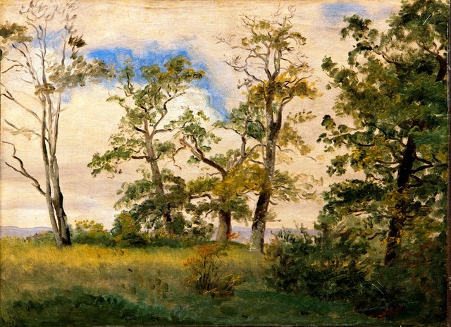 Landscape with free-standing trees by Dankvart Dreyer