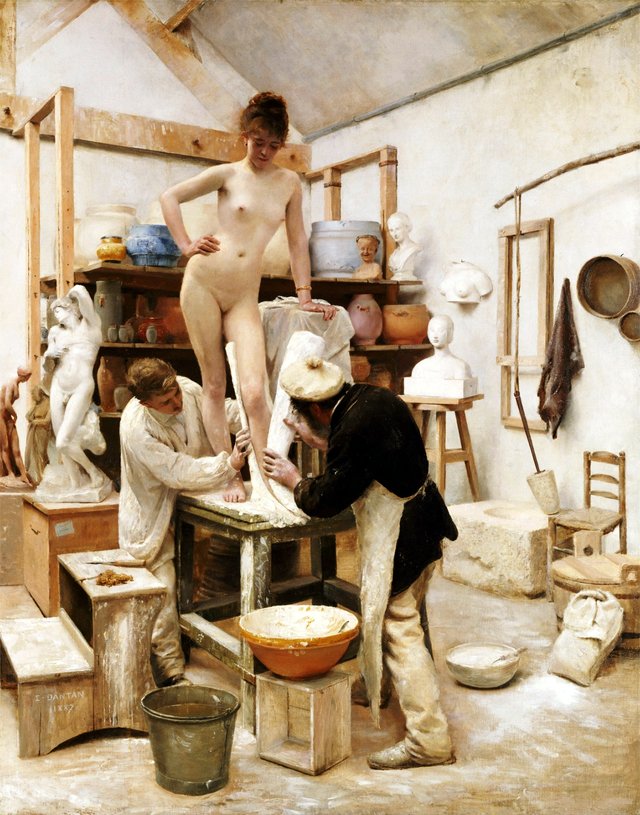 A Casting from Life by Édouard Joseph Dantan