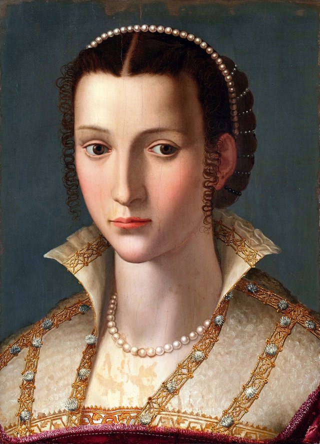 Portrait of a Florentine noblewoman, bust-length by Alessandro Allori