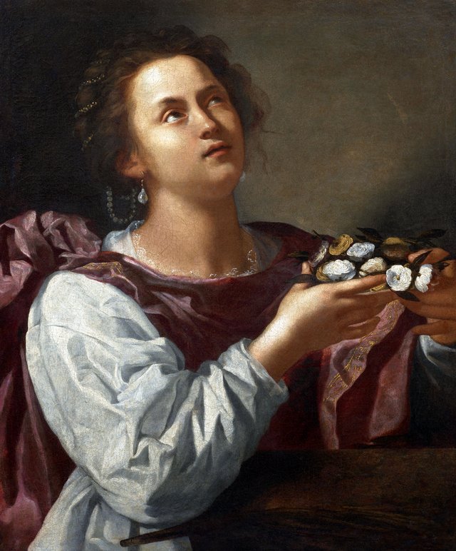 Saint Dorothy by Artemisia Gentileschi