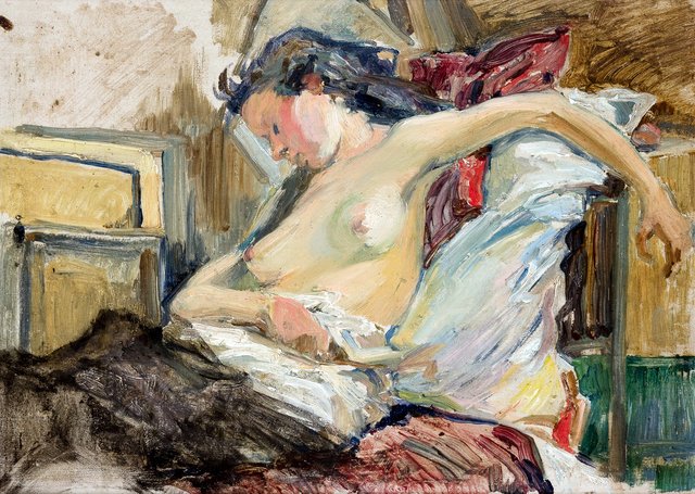 Female semi-nude by Stanisław Wyspiański