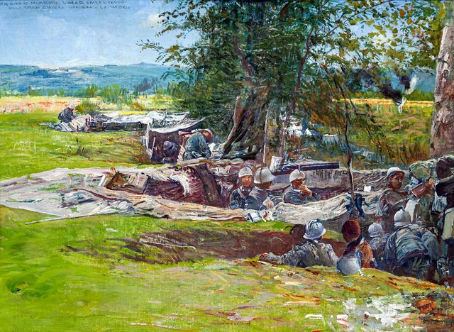 Defensive line on the path between Giavera and Nervesa by Giulio Aristide Sartorio