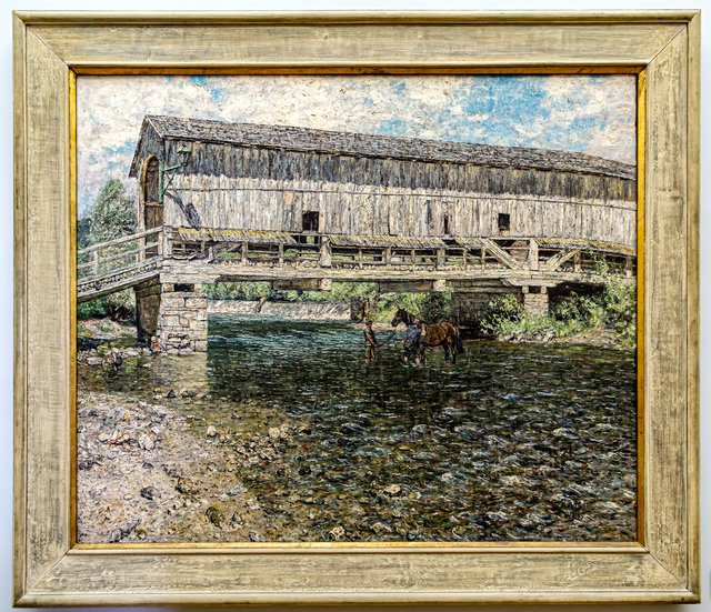 The Covered Ilm Bridge in Buchfahrt near Weimar by Christian Rohlfs