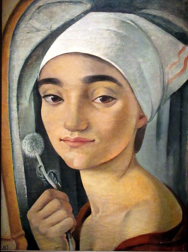 Distelnonne (Mädchen mit Silberdistel) by Anita Rée