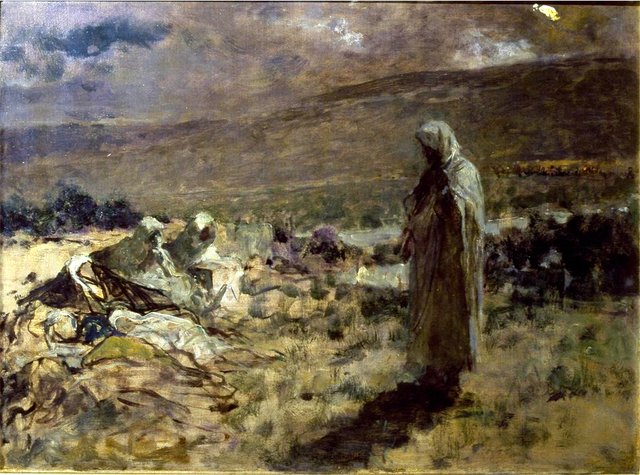 Cristo che veglia gli apostoli by Domenico Morelli