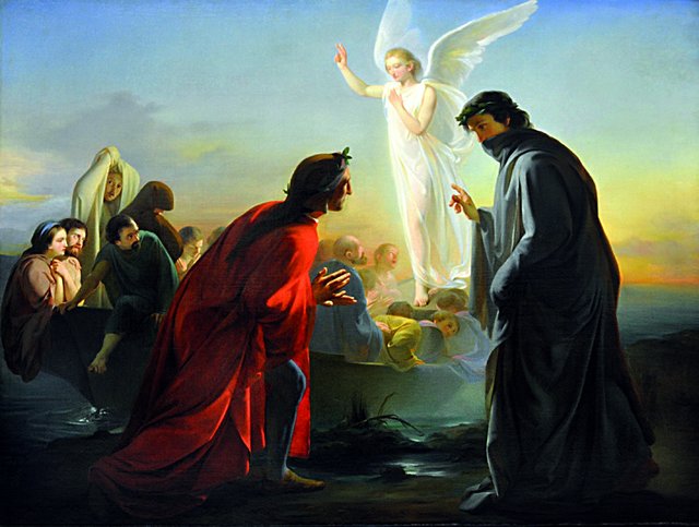Dante e Virgilio nel Purgatorio by Domenico Morelli