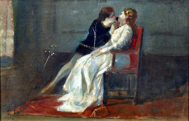 The Kiss by Domenico Morelli