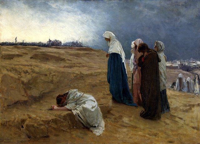 Le Marie al Calvario by Domenico Morelli