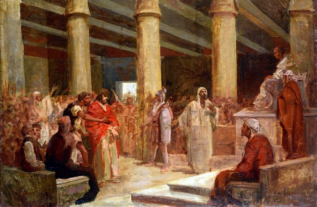 Christ before Pontius Pilate by Domenico Morelli