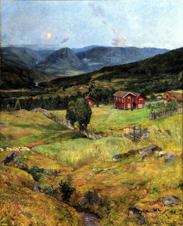 Evening in Eggedal by Gerhard Munthe