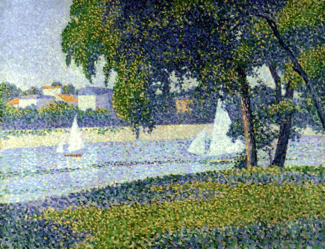 The Seine at Courbevoie: La Grande Jatte by Charles Angrand