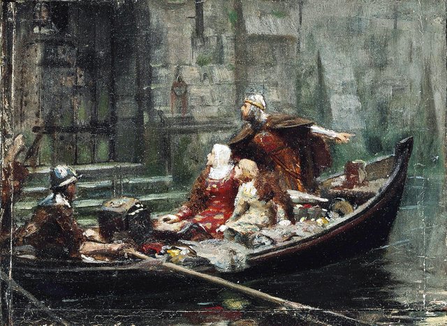 In Time of Peril (study) by Edmund Blair Leighton