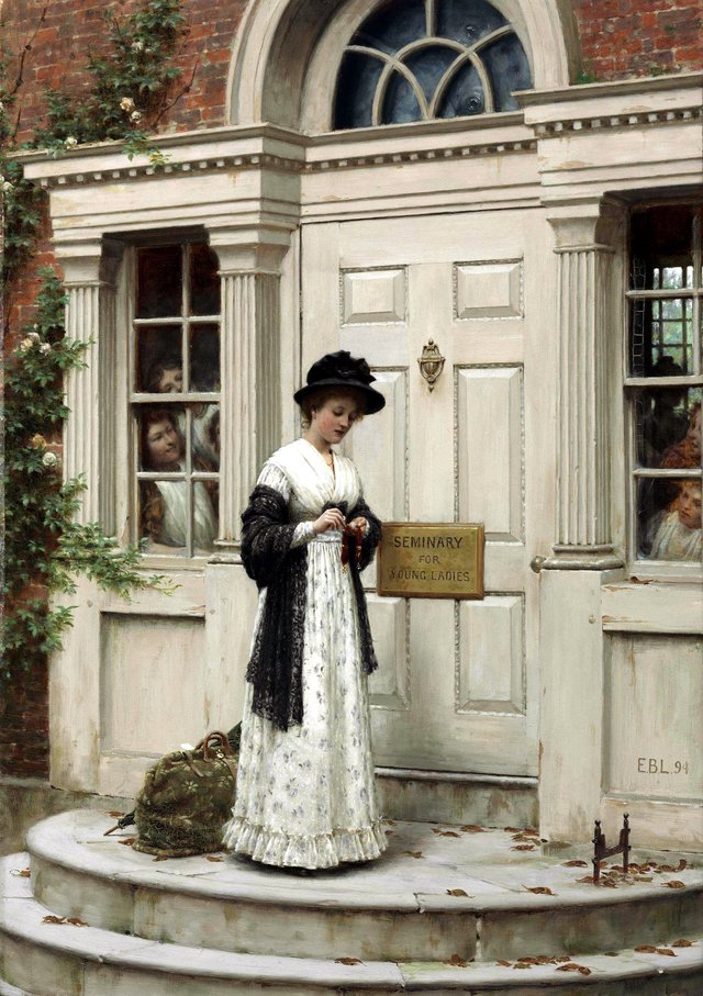 The New Governess by Edmund Blair Leighton