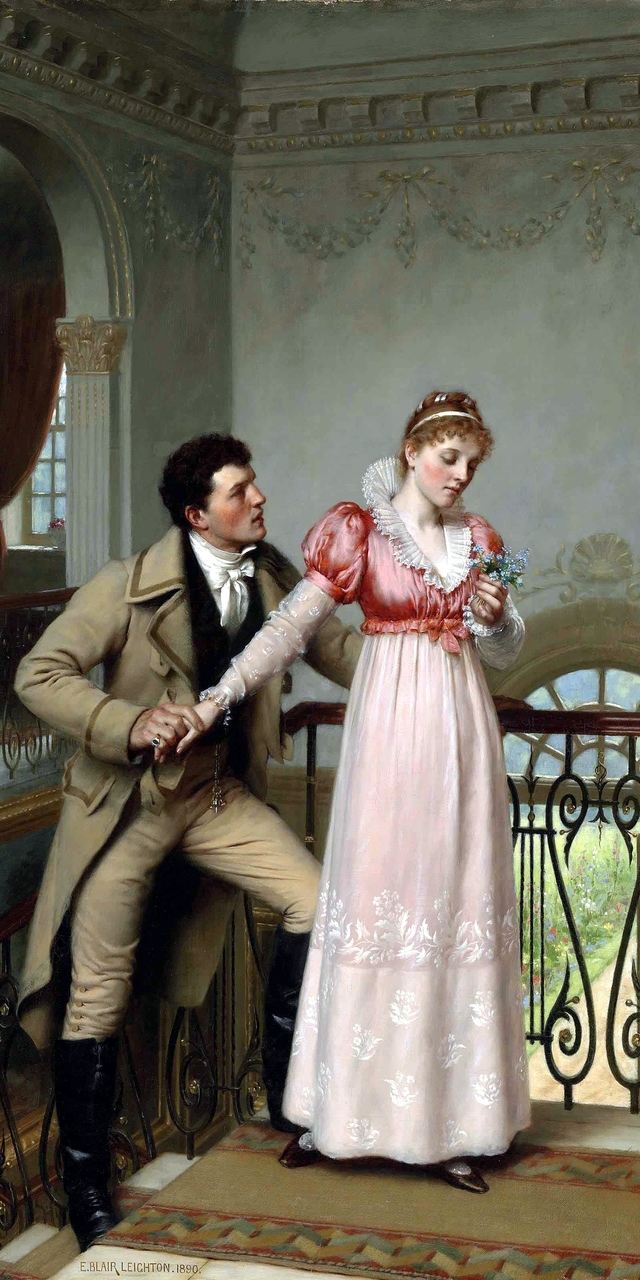 Yes or No? by Edmund Blair Leighton