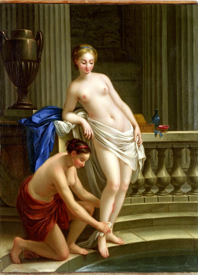 Two Women Bathing by Joseph-Marie Vien