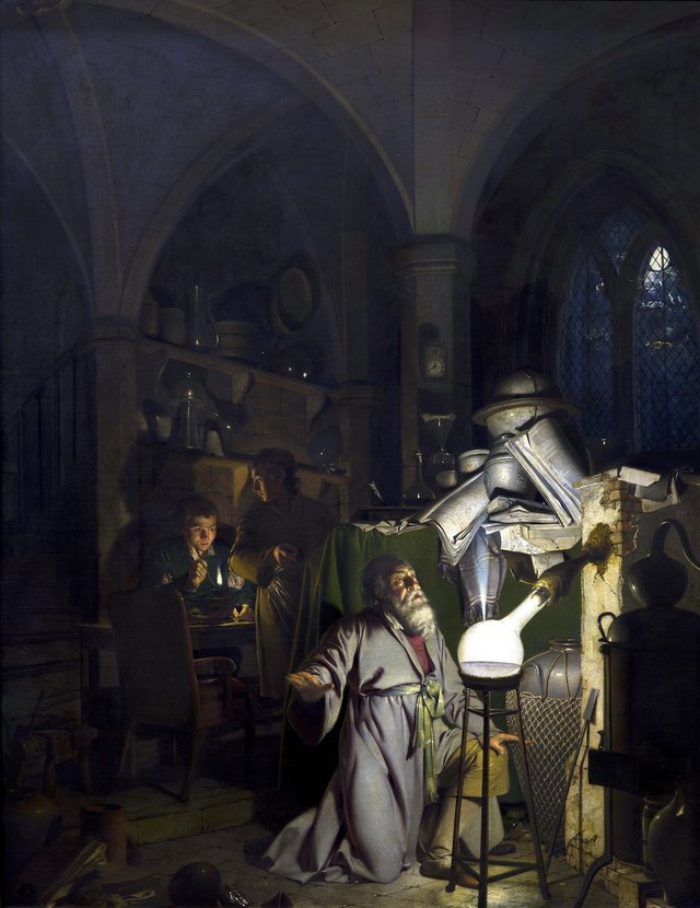 The Alchemist Discovering Phosphorus by Joseph Wright of Derby