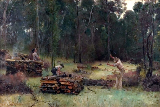 Charcoal burners by Tom Roberts