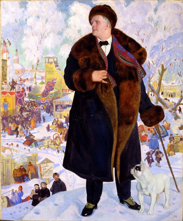Portrait of Chaliapin by Boris Kustodiev