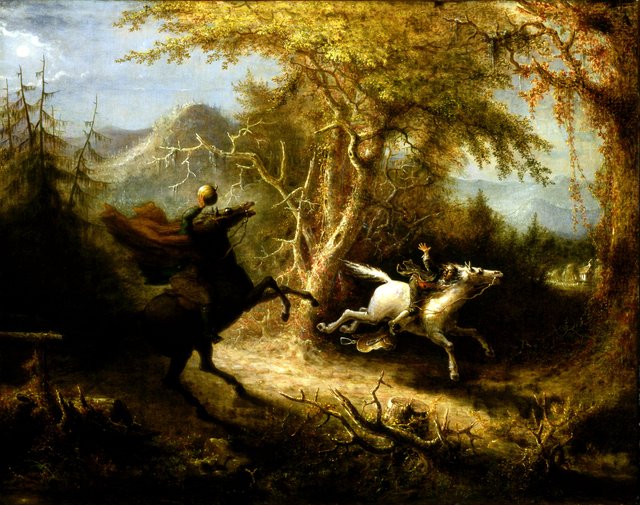 The Headless Horseman Pursuing Ichabod Crane by John Quidor