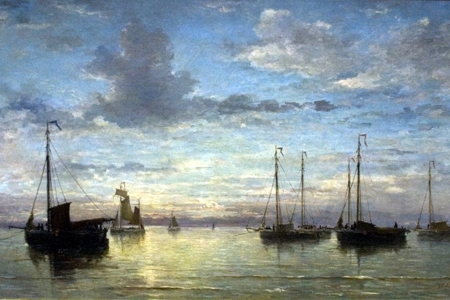 Evening on the sea by Hendrik Willem Mesdag