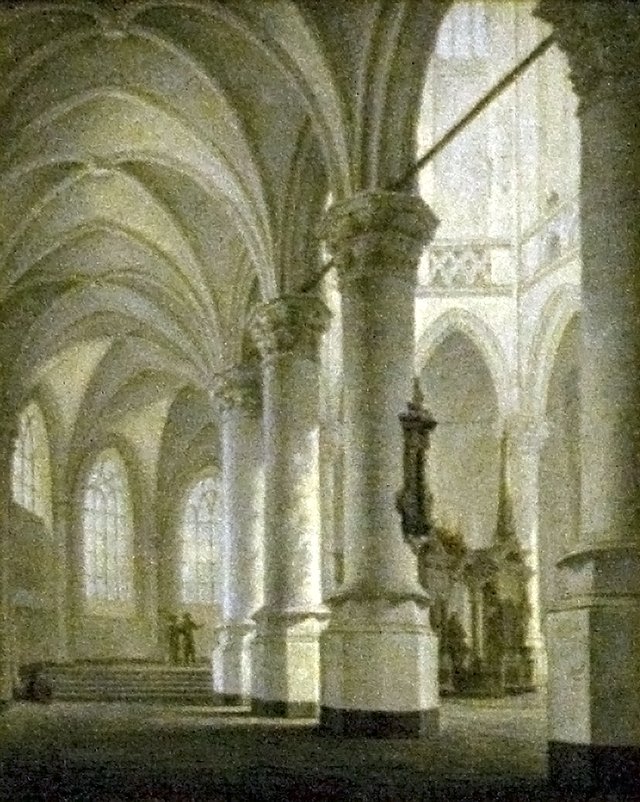 Interior of the Nieuwe Kerk in Delft by Johannes Jelgerhuis