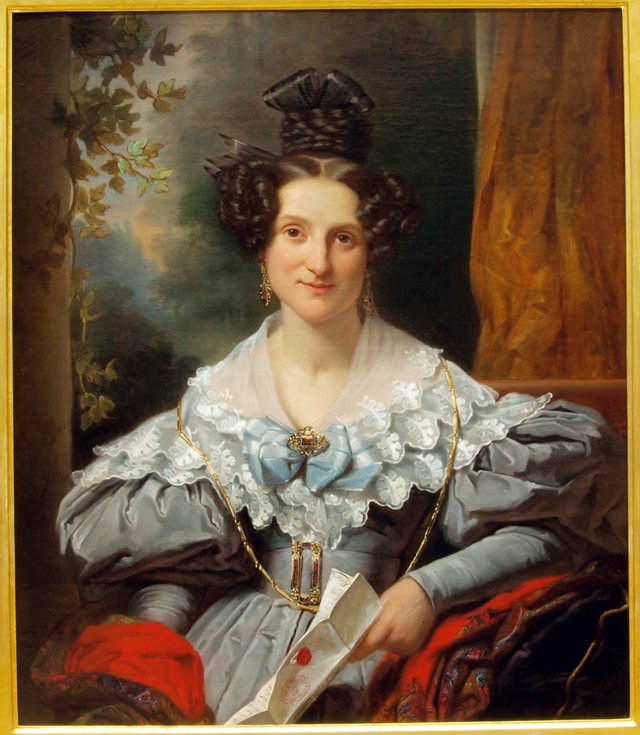 Portrait of Hendrina Eclasina Geertruida Vinju-Heije, 1803-1858 by Jan Adam Kruseman