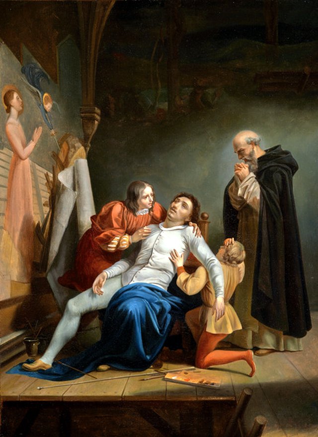 The Death of Masaccio by Auguste Couder