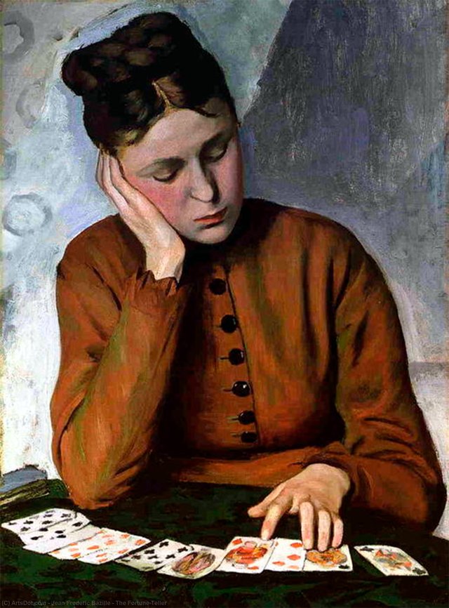 La Tireuse de cartes by Frédéric Bazille