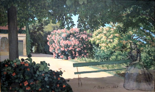 Les lauriers roses by Frédéric Bazille
