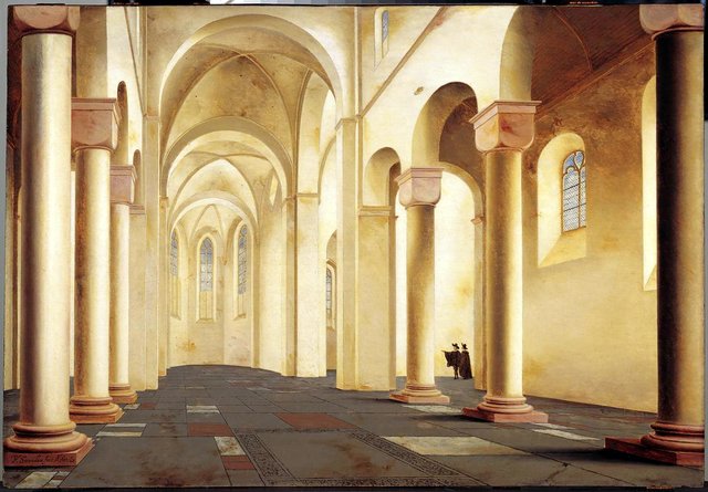 Interior of the St. Pieterskerk in Utrecht by Pieter Jansz. Saenredam