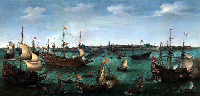 The Arrival of the Elector Frederick V of the Palatinate and Elizabeth Stuart in Flushing on 29 April 1613 by Hendrick Cornelisz Vroom