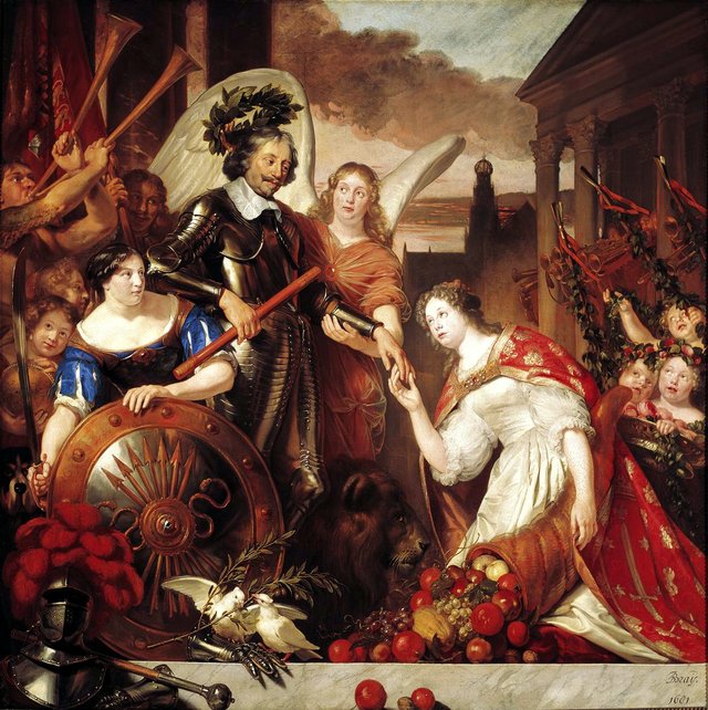 The Haarlem City Maiden greets Frederik Hendrik by Jan de Bray