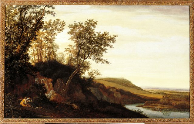 Idyllic landscape by Cornelis Vroom