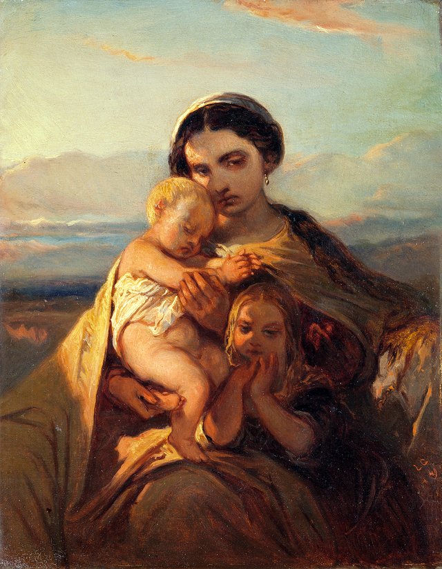 De Avond (le soir) by Louis Gallait