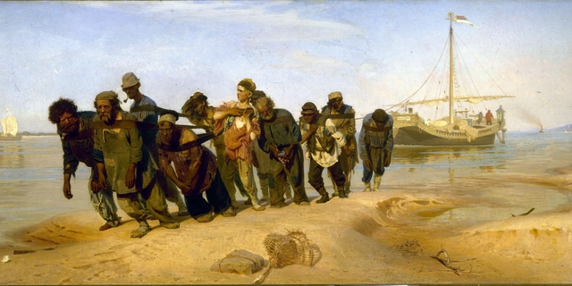 Barge Haulers on the Volga by Ilya Repin