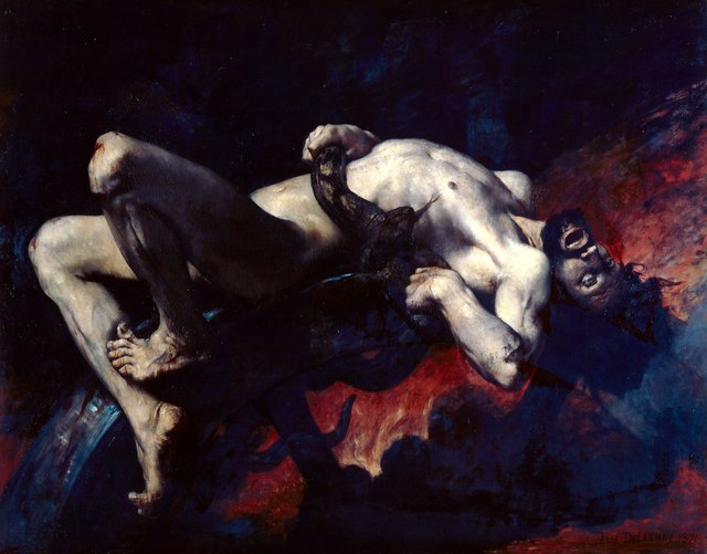Ixion précipité dans les enfers by Jules-Élie Delaunay