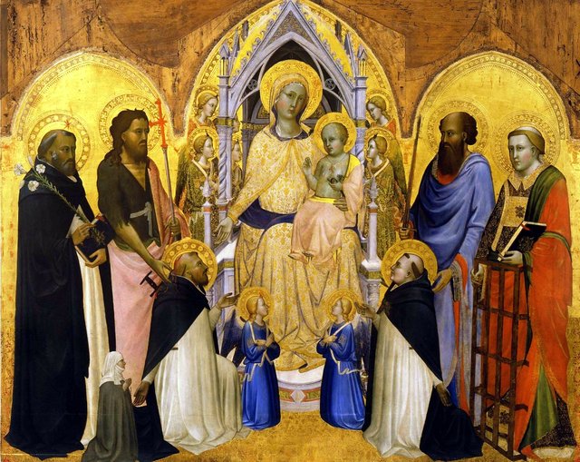 Madonna and Child Enthroned with Saints by Agnolo Gaddi
