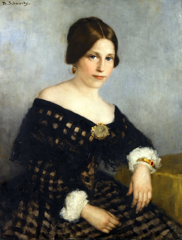 Portrait of Sophia Adriana de Bruijn (1816-1890) by Thérèse Schwartze