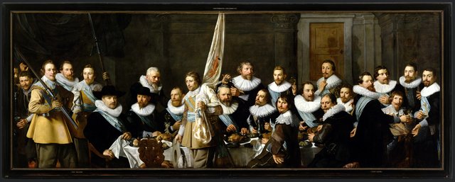 Civic guardsmen from the company of captain Jacob Backer (1572-1643) and lieutenant Jacob Rogh (1586-1670) by Nicolaes Eliaszoon Pickenoy