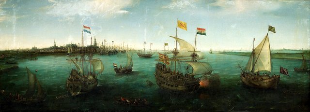 View of the IJ from the East by Hendrick Cornelisz Vroom
