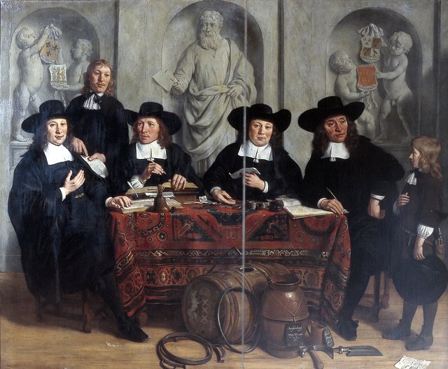 The Governors of the Coopers and the Wine merchants Guild by Gerbrand van den Eeckhout