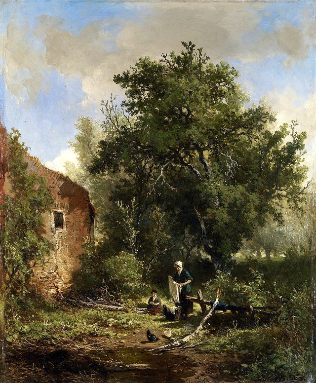 Farmstead by Johannes Warnardus Bilders