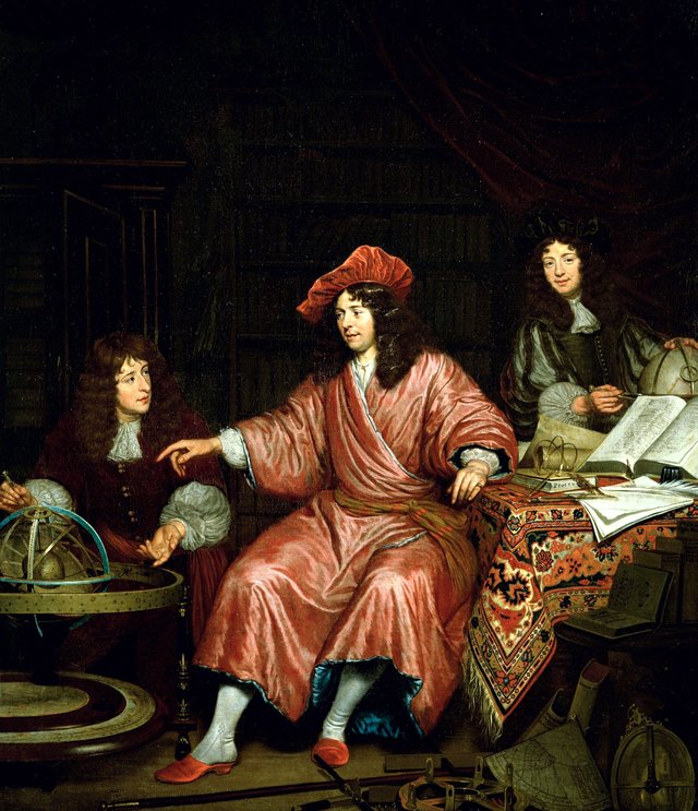 Portrait of Barend van Lin (1641-1705) with his younger brother and future brother-in-law by Michiel van Musscher