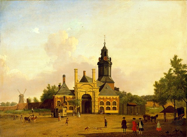 View of the Haarlemmerpoort in Amsterdam by Jan ten Compe