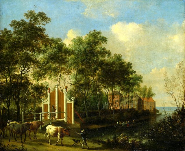 Het landhuis van burgemeester Nicolaas Pancras by Willem Schellinks