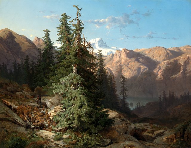 In het Berner Oberland by Alexandre Calame
