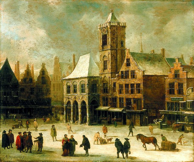 The Old City Hall of Amsterdam by Jan Abrahamsz Beerstraaten