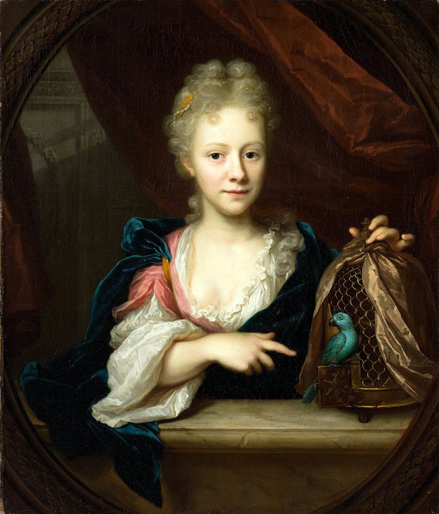 Portrait of  Sara Backer (1695-1732) by Arnold Boonen